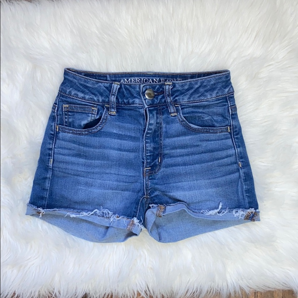 American Eagle Hi-Rise Shortie Shorts #34N